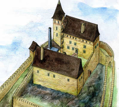 Litice - hmotová rekonstrukce hradu | © NPÚ