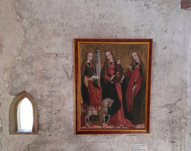 Obraz v kapli - Tři svaté s donátorem | © NPÚ